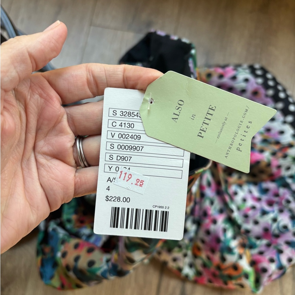 NEW ✨Anthropologie COREY LYNN CALTER Floral Polka Dot Strapless Dress 4 PROM - Picture 9 of 10